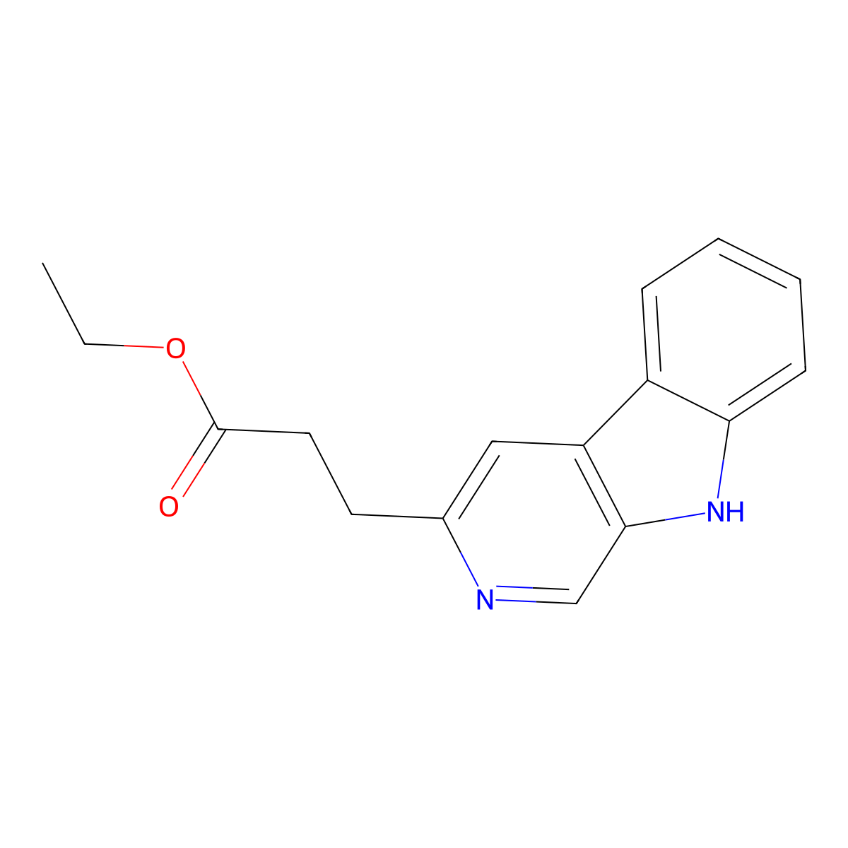 ethyl 3-{9H-pyrido[3,4-b]indol-3-yl}propanoate molecular structure, CAS 1706440-29-0