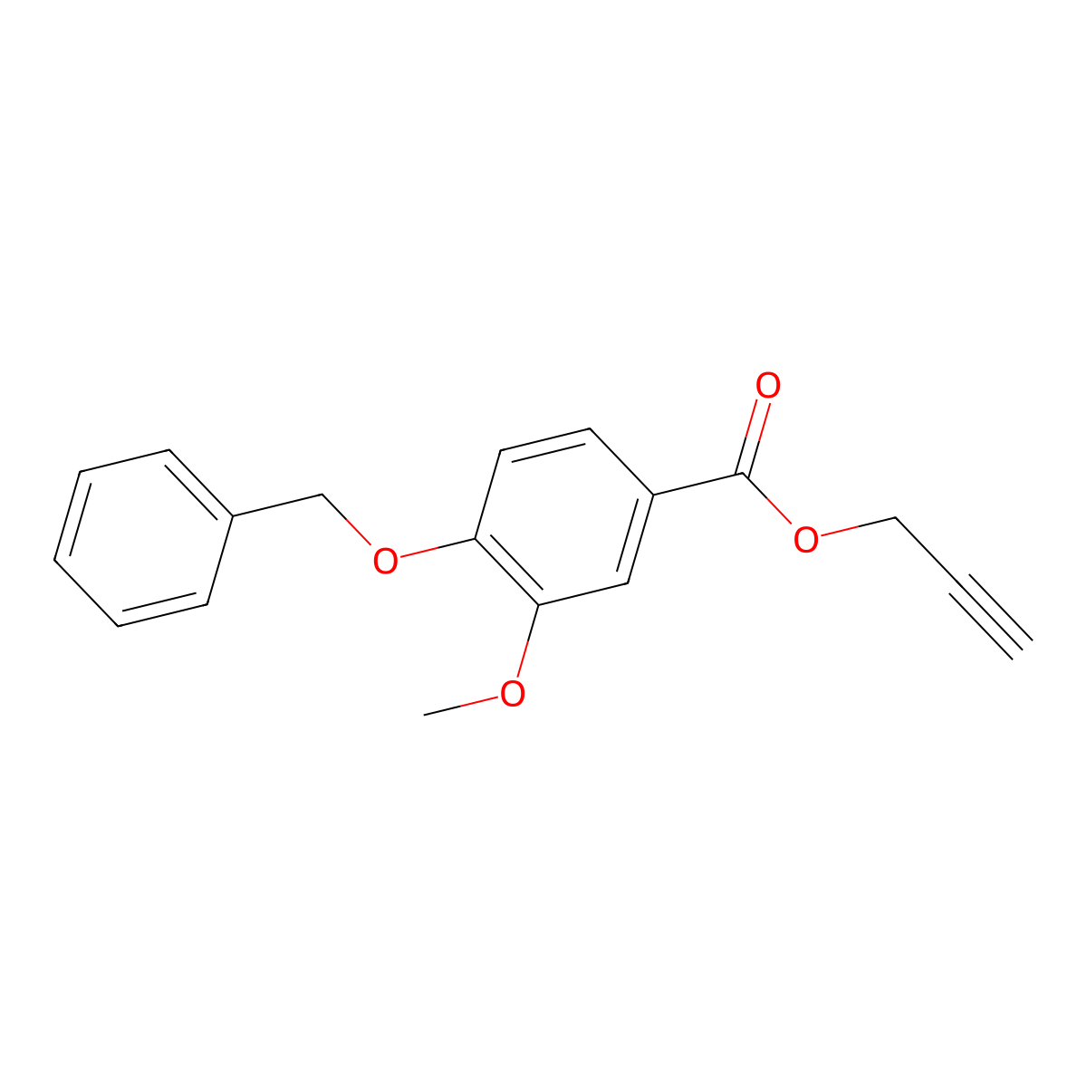 2-Propyn-1-yl 3-methoxy-4-(phenylmethoxy)benzoate molecular structure, CAS 1706440-43-8