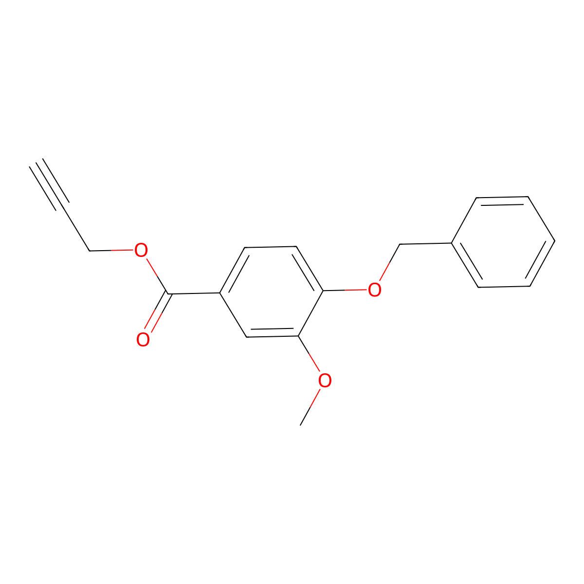 2-Propyn-1-yl 3-methoxy-4-(phenylmethoxy)benzoate molecular structure, CAS 1706440-43-8