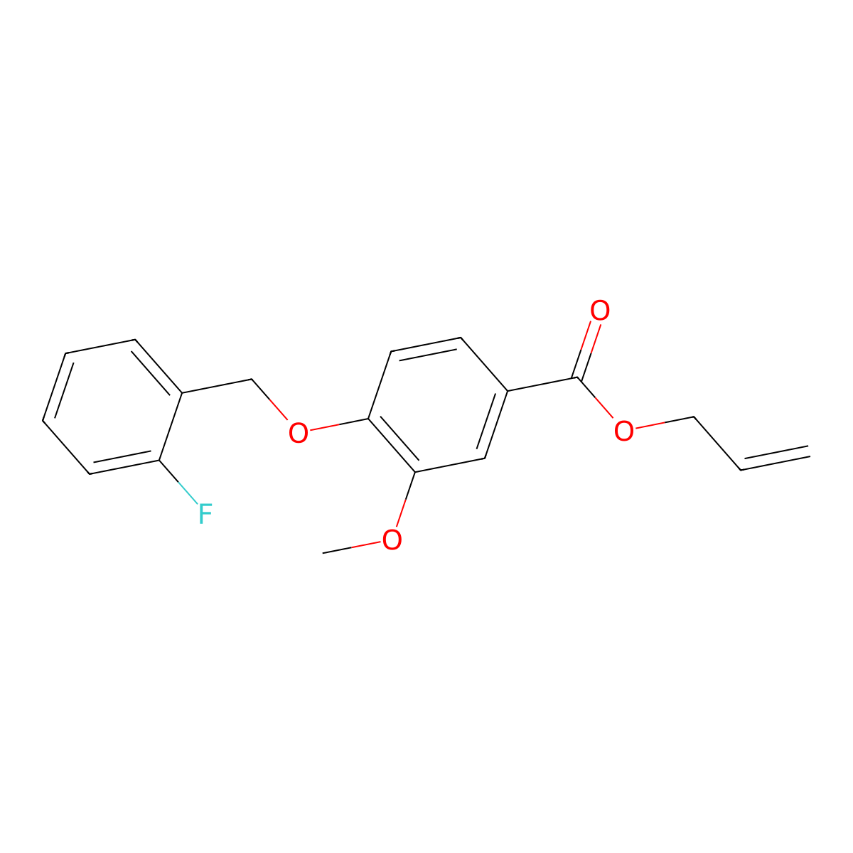 Allyl 4-[(2-fluorobenzyl)oxy]-3-methoxybenzoate molecular structure, CAS 1706440-54-1