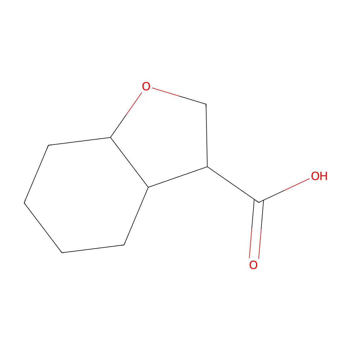 Octahydrobenzofuran-3-carboxylic acid molecular structure, CAS 1706441-03-3