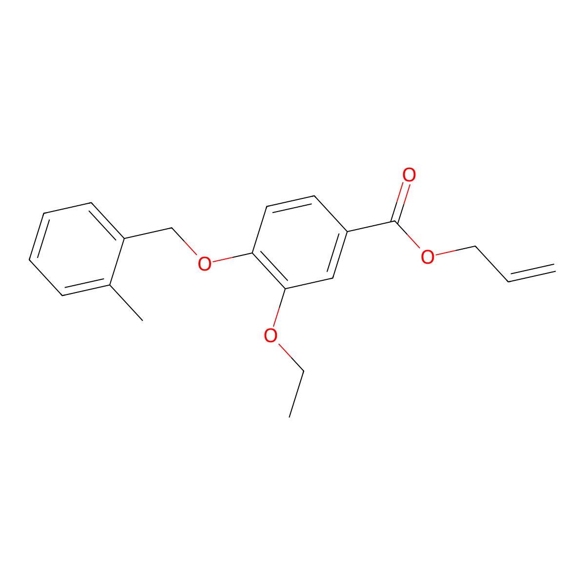 Allyl 3-ethoxy-4-((2-methylbenzyl)oxy)benzoate molecular structure, CAS 1706441-19-1