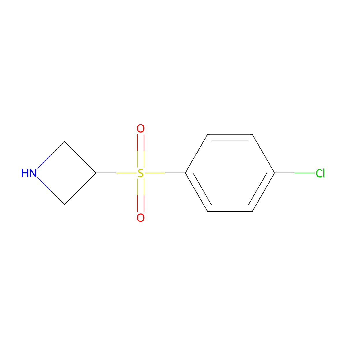 3-(4-Chlorobenzenesulfonyl)azetidine molecular structure, CAS 1706441-42-0