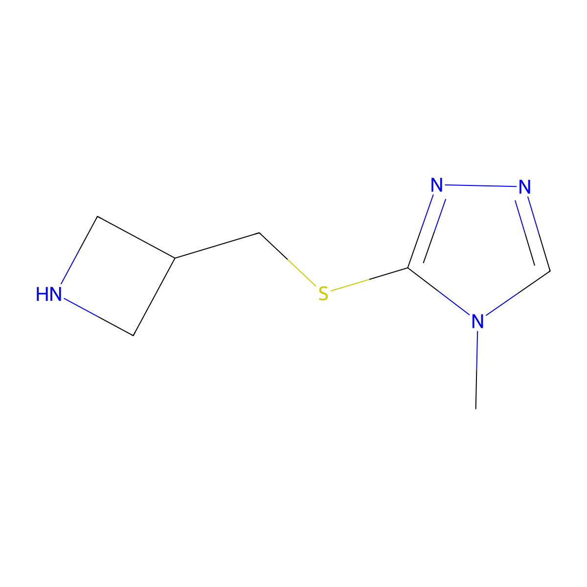 3-{[(azetidin-3-yl)methyl]sulfanyl}-4-methyl-4H-1,2,4-triazole molecular structure, CAS 1706441-87-3