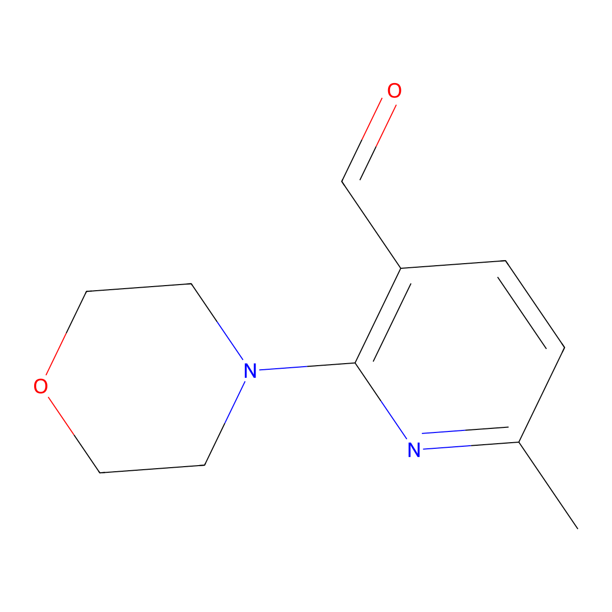 6-Methyl-2-morpholinonicotinaldehyde molecular structure, CAS 1706442-56-9