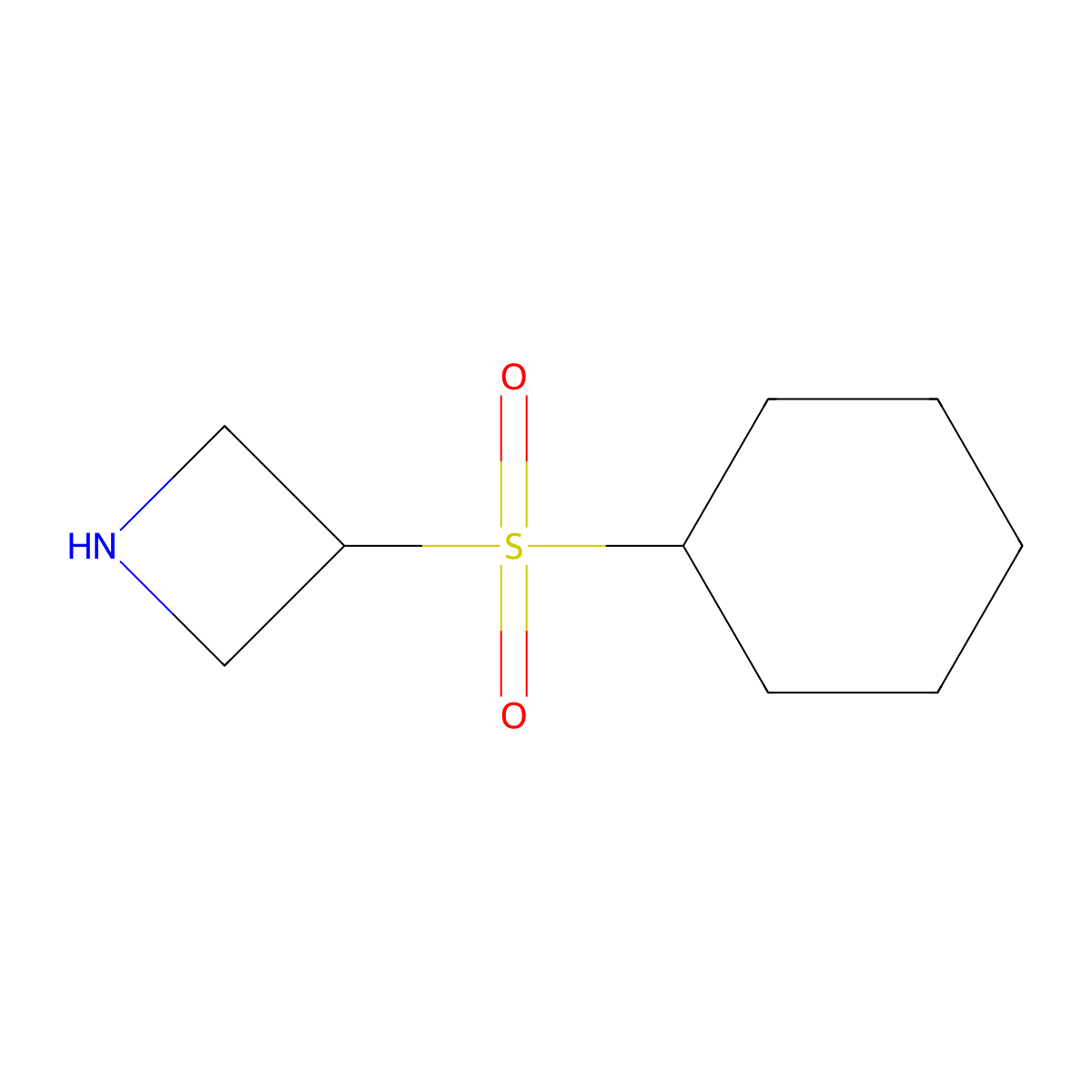 3-(Cyclohexanesulfonyl)azetidine molecular structure, CAS 1706442-80-9