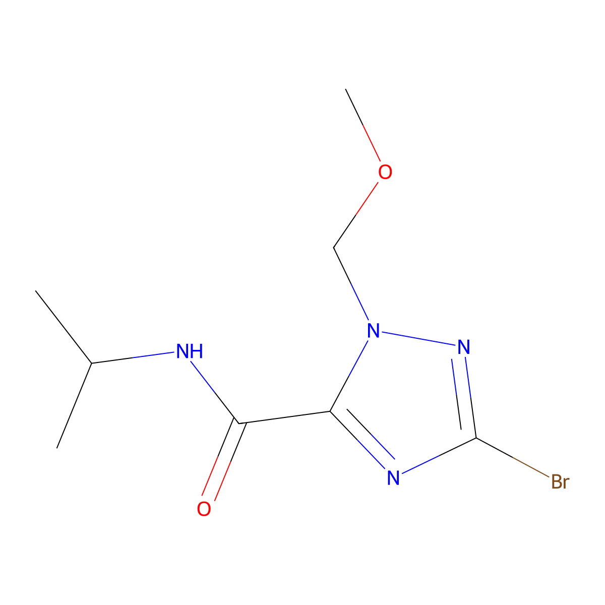 3-Bromo-N-isopropyl-1-(methoxymethyl)-1H-1,2,4-triazole-5-carboxamide molecular structure, CAS 1706442-96-7