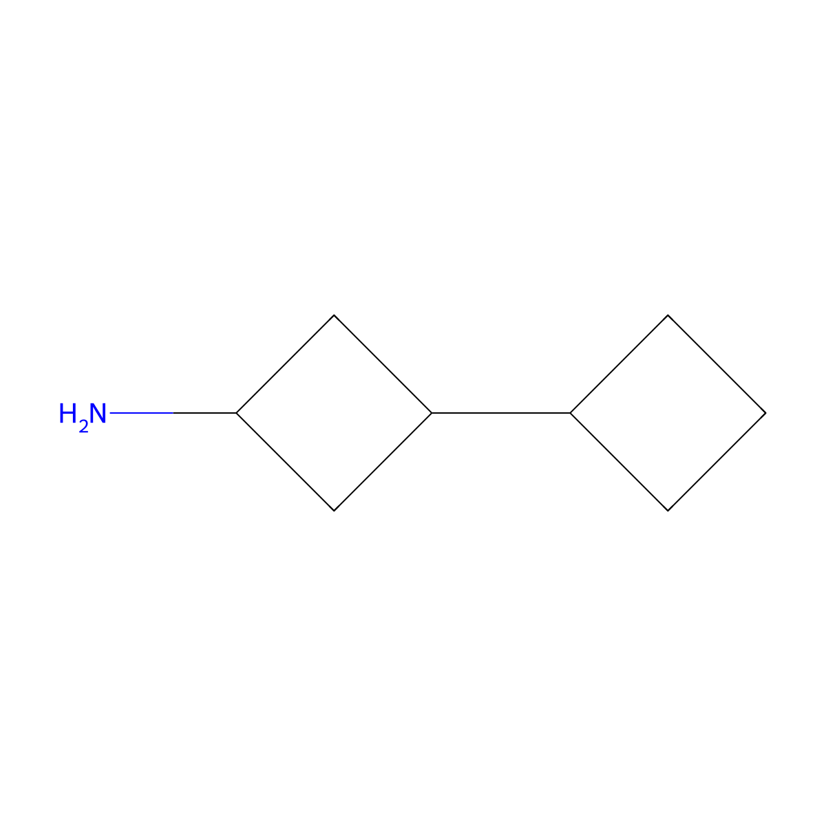 3-Cyclobutylcyclobutan-1-amine molecular structure, CAS 1706443-07-3