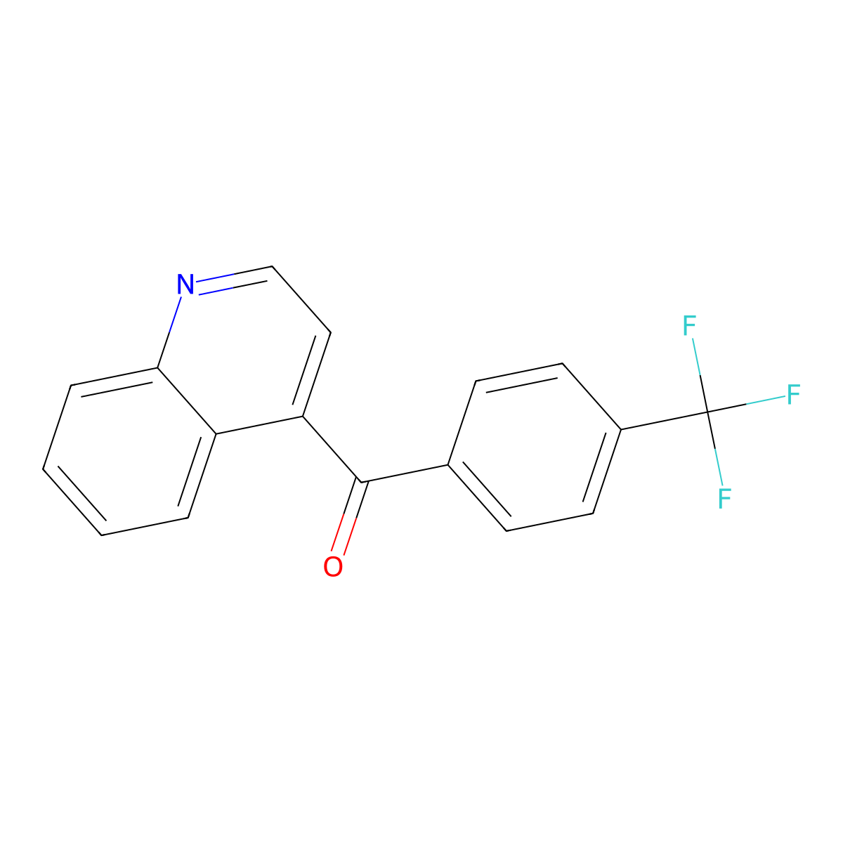 4-(4-Trifluoromethylbenzoyl)quinoline molecular structure, CAS 1706443-60-8