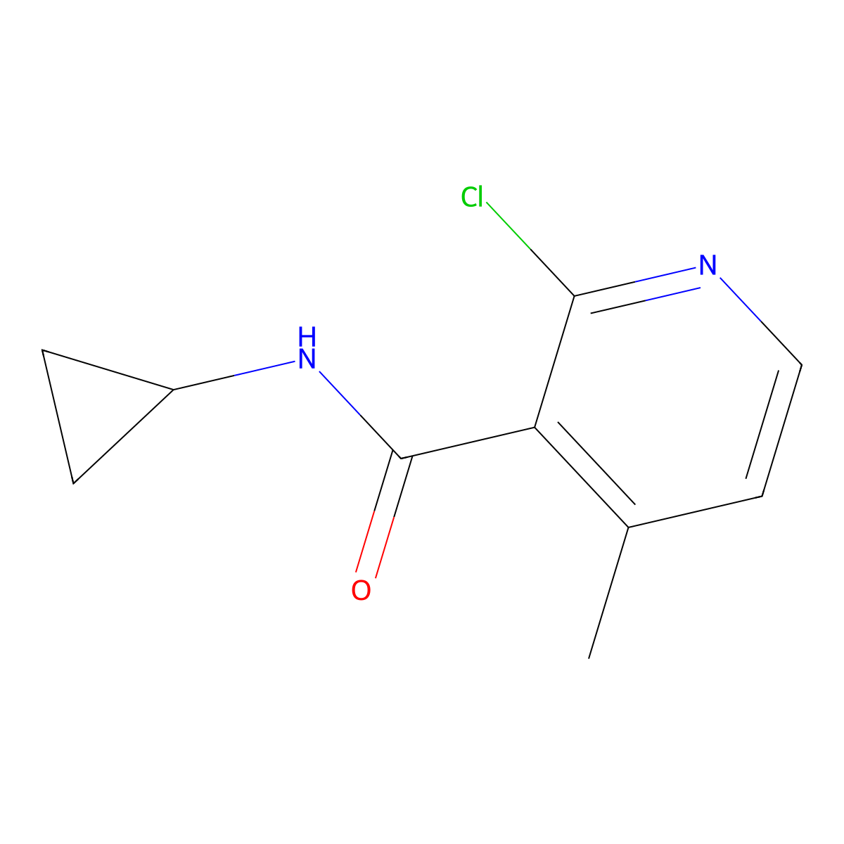 2-Chloro-N-cyclopropyl-4-methylnicotinamide molecular structure, CAS 1706443-99-3