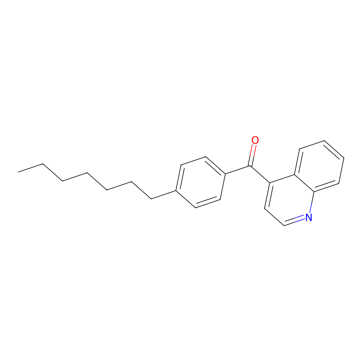 4-(4-Heptylbenzoyl)quinoline molecular structure, CAS 1706444-00-9