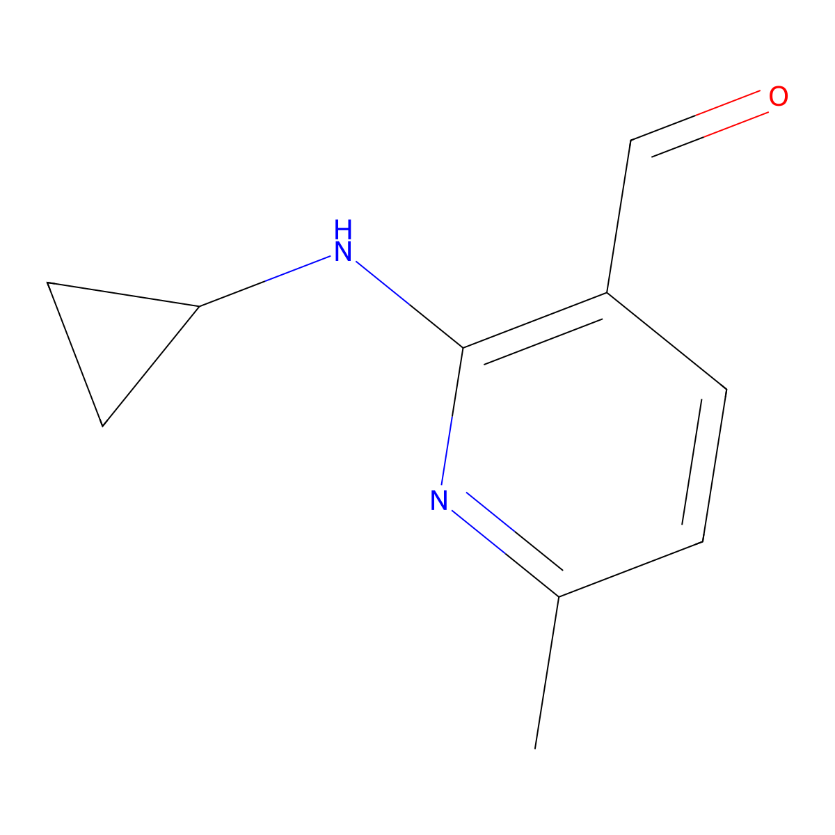 2-(Cyclopropylamino)-6-methylnicotinaldehyde molecular structure, CAS 1706444-05-4