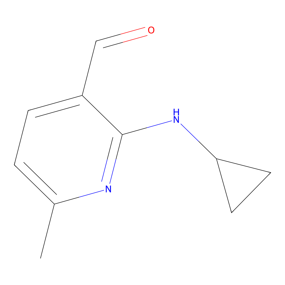 2-(Cyclopropylamino)-6-methylnicotinaldehyde molecular structure, CAS 1706444-05-4