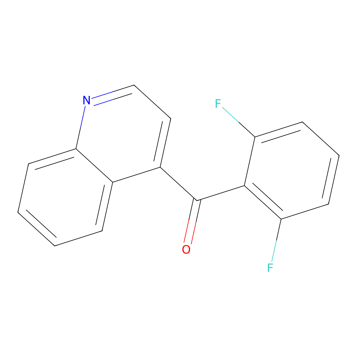 4-(2,6-Difluorobenzoyl)quinoline molecular structure, CAS 1706444-33-8