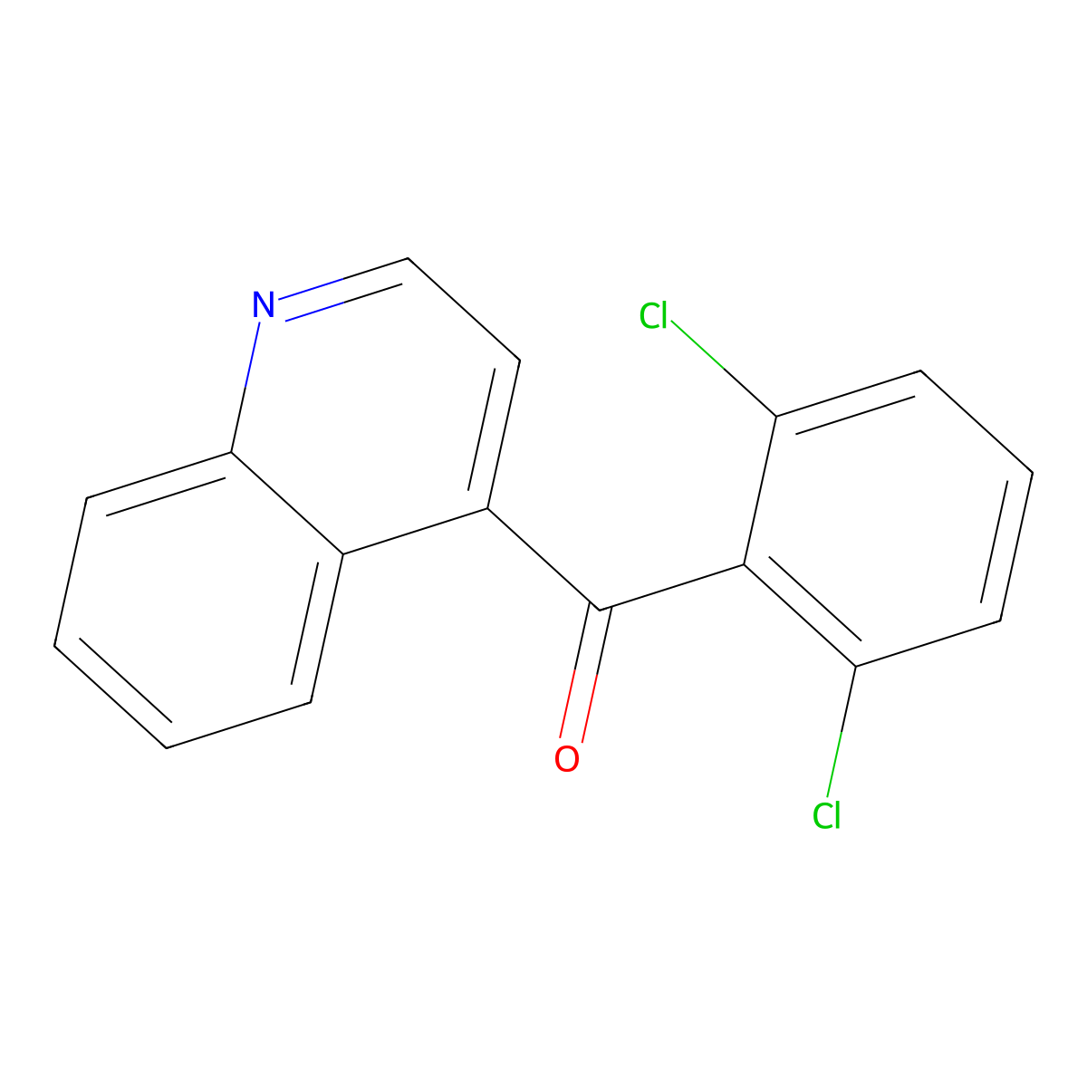 4-(2,6-Dichlorobenzoyl)quinoline molecular structure, CAS 1706444-39-4