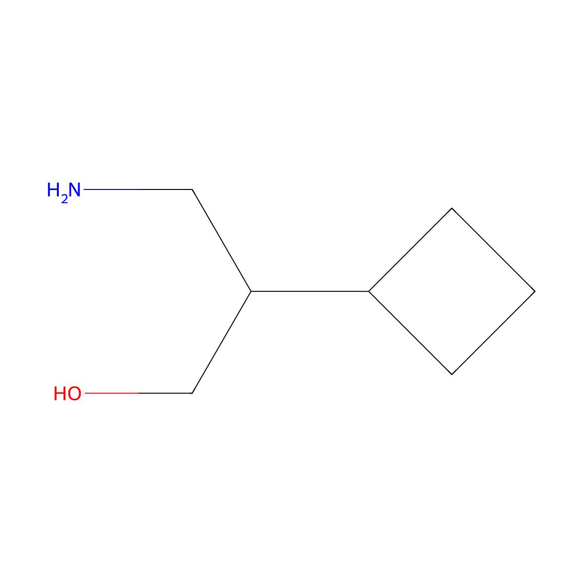3-Amino-2-cyclobutylpropan-1-ol molecular structure, CAS 1706444-88-3