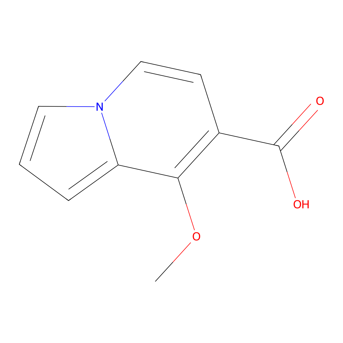 8-Methoxyindolizine-7-carboxylic acid molecular structure, CAS 1706444-91-8