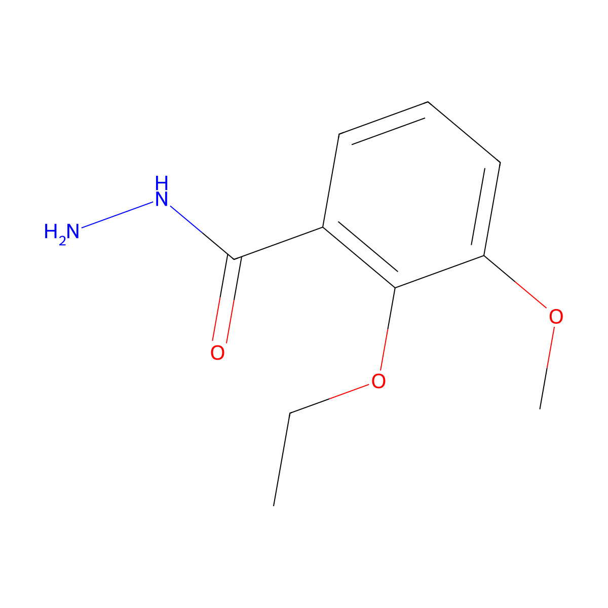 2-Ethoxy-3-methoxybenzohydrazide molecular structure, CAS 1706444-94-1