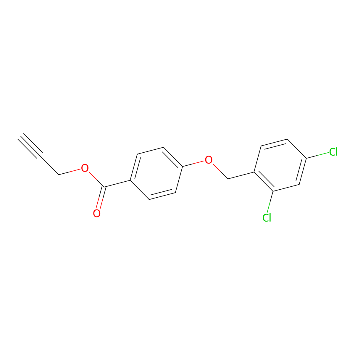 Prop-2-yn-1-yl 4-((2,4-dichlorobenzyl)oxy)benzoate molecular structure, CAS 1706444-97-4