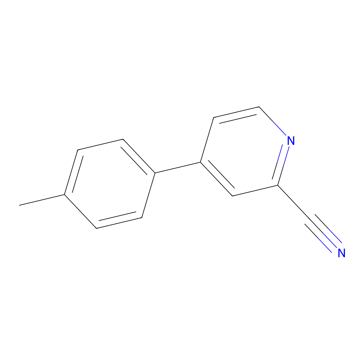 4-(4-Methylphenyl)pyridine-2-carbonitrile molecular structure, CAS 1706444-98-5
