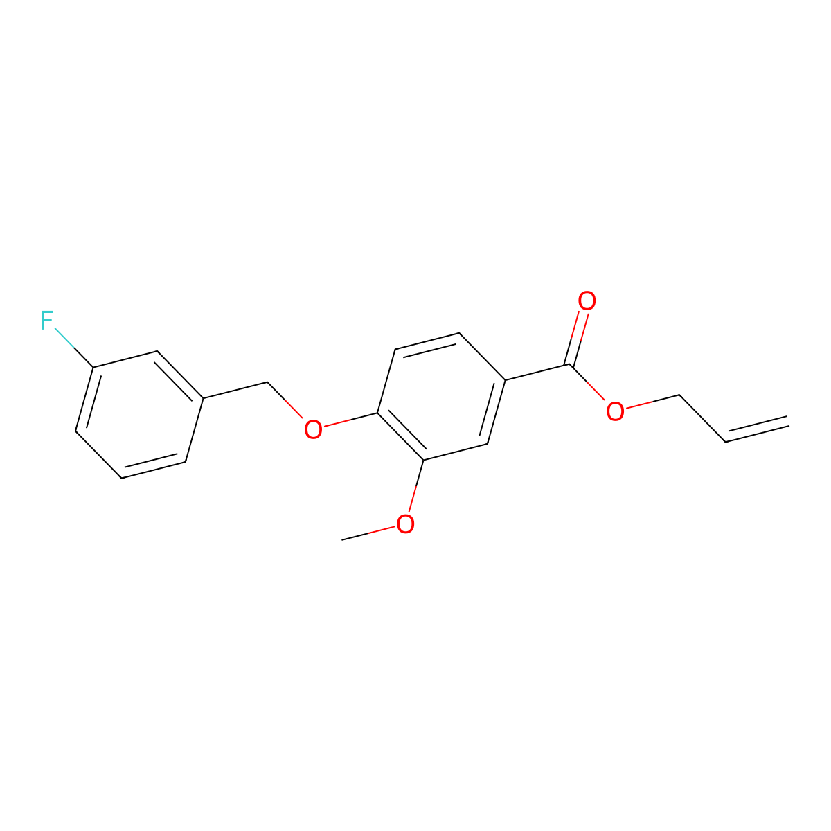 Allyl 4-((3-fluorobenzyl)oxy)-3-methoxybenzoate molecular structure, CAS 1706445-02-4