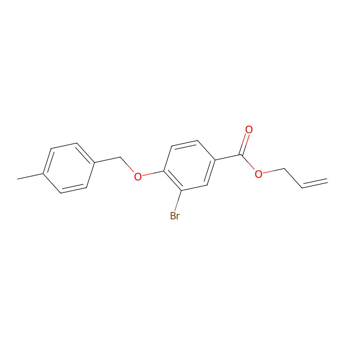 Allyl 3-bromo-4-((4-methylbenzyl)oxy)benzoate molecular structure, CAS 1706445-18-2