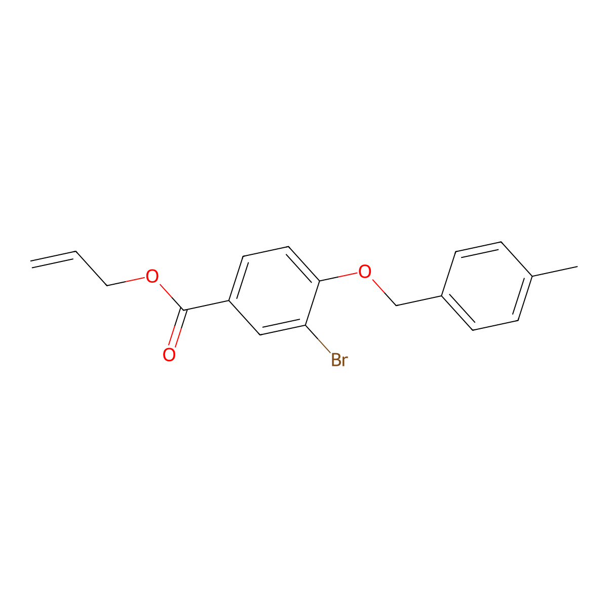 Allyl 3-bromo-4-((4-methylbenzyl)oxy)benzoate molecular structure, CAS 1706445-18-2