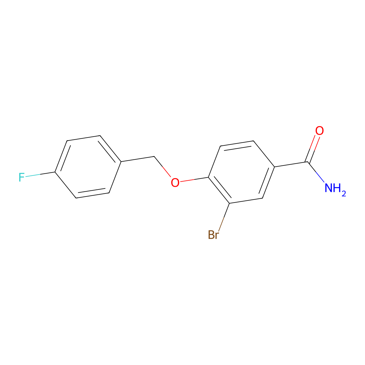 3-Bromo-4-(4-fluoro-benzyloxy)-benzamide molecular structure, CAS 1706445-45-5