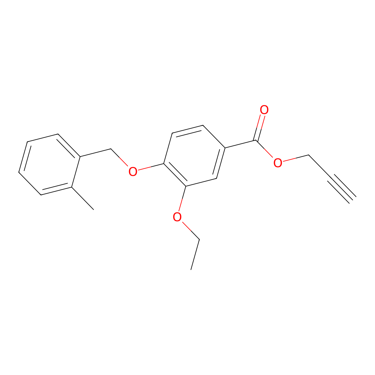 2-Propyn-1-yl 3-ethoxy-4-[(2-methylphenyl)methoxy]benzoate molecular structure, CAS 1706445-57-9