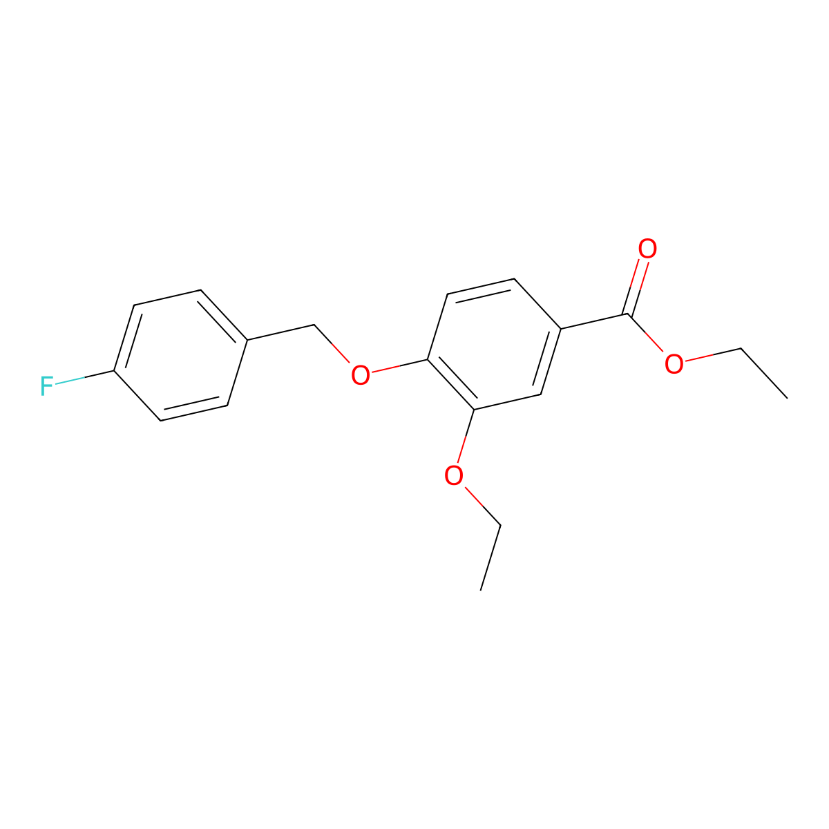 Ethyl 3-ethoxy-4-((4-fluorobenzyl)oxy)benzoate molecular structure, CAS 1706445-65-9