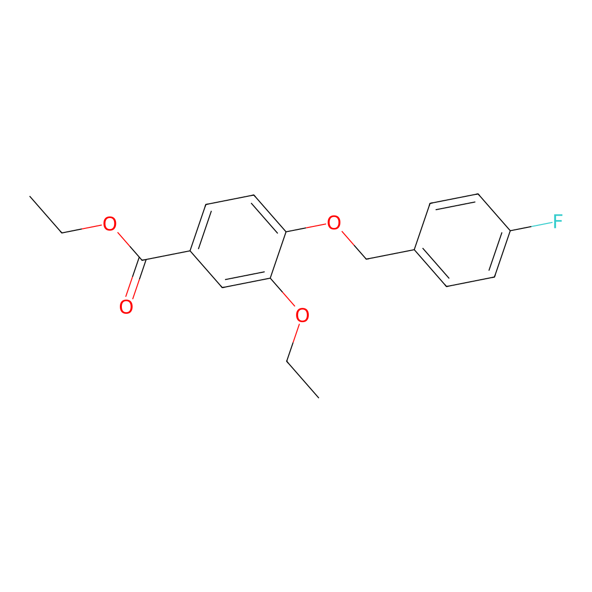 Ethyl 3-ethoxy-4-((4-fluorobenzyl)oxy)benzoate molecular structure, CAS 1706445-65-9