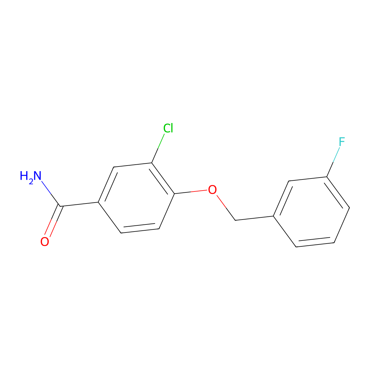 3-Chloro-4-((3-fluorobenzyl)oxy)benzamide molecular structure, CAS 1706445-87-5