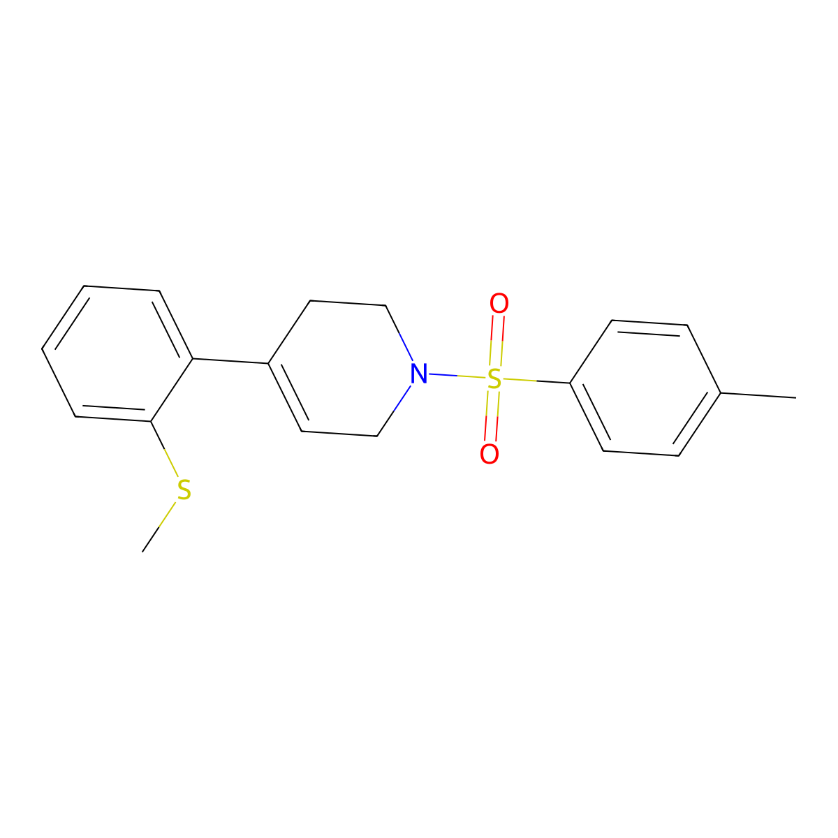 1-(4-Methylbenzenesulfonyl)-4-[2-(methylsulfanyl)phenyl]-1,2,3,6-tetrahydropyridine molecular structure, CAS 1706446-18-5