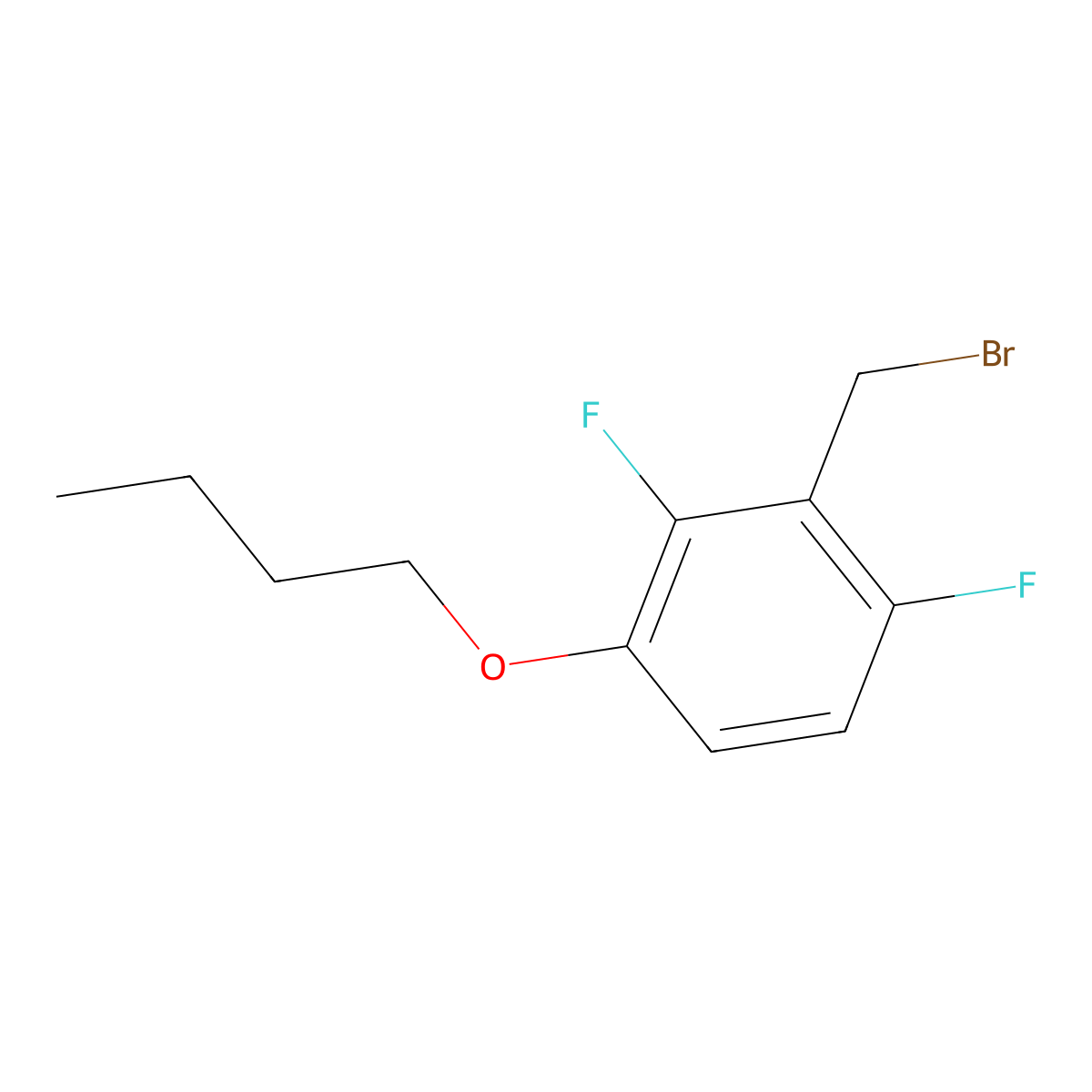 3-Butoxy-2,6-difluorobenzyl bromide molecular structure, CAS 1706446-25-4