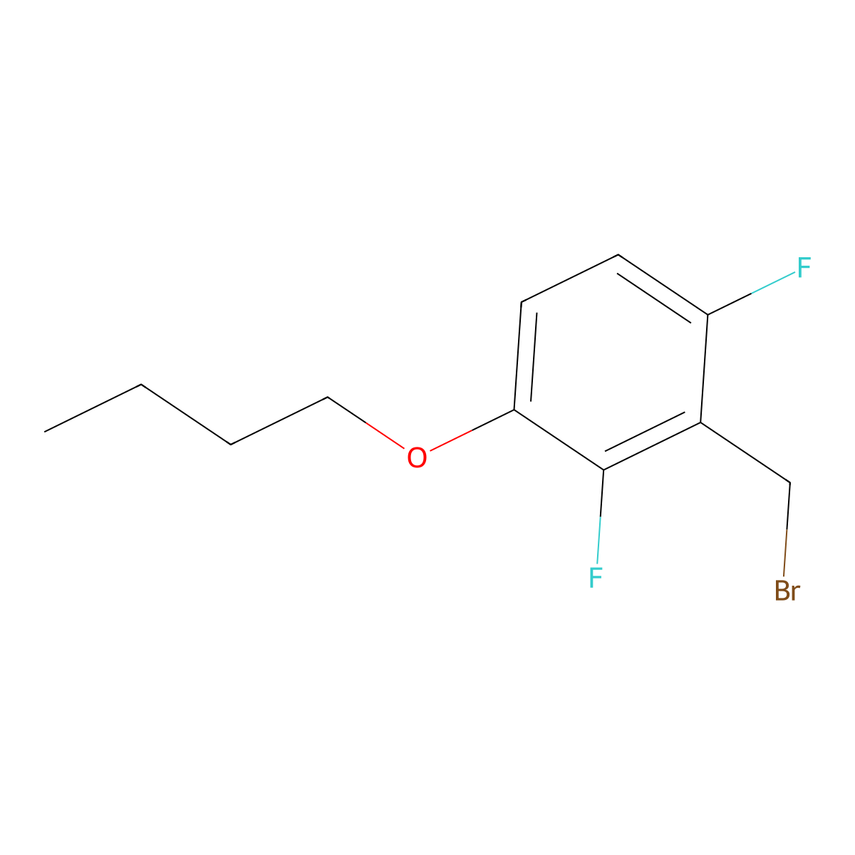 3-Butoxy-2,6-difluorobenzyl bromide molecular structure, CAS 1706446-25-4