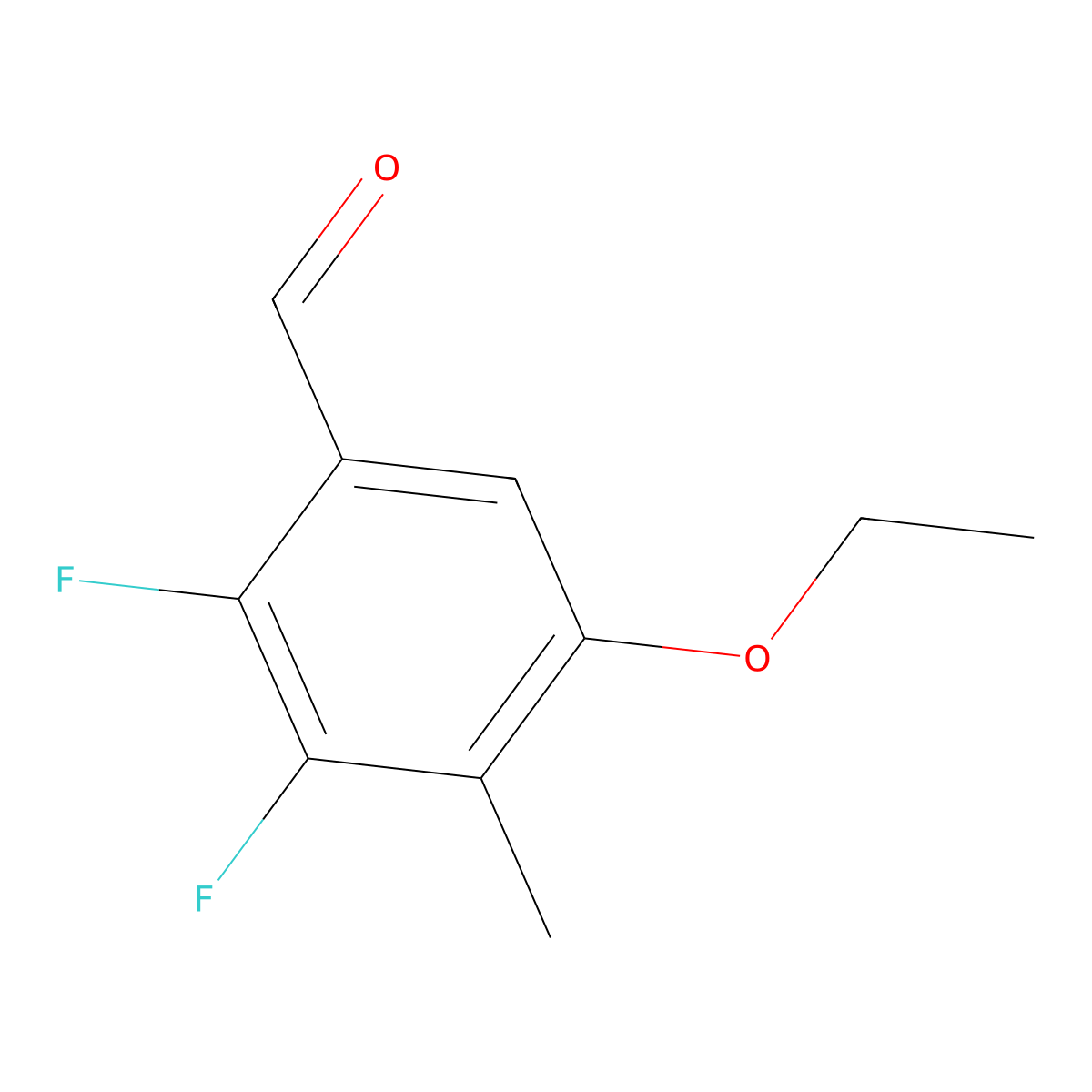5-Ethoxy-2,3-difluoro-4-methylbenzaldehyde molecular structure, CAS 1706446-37-8