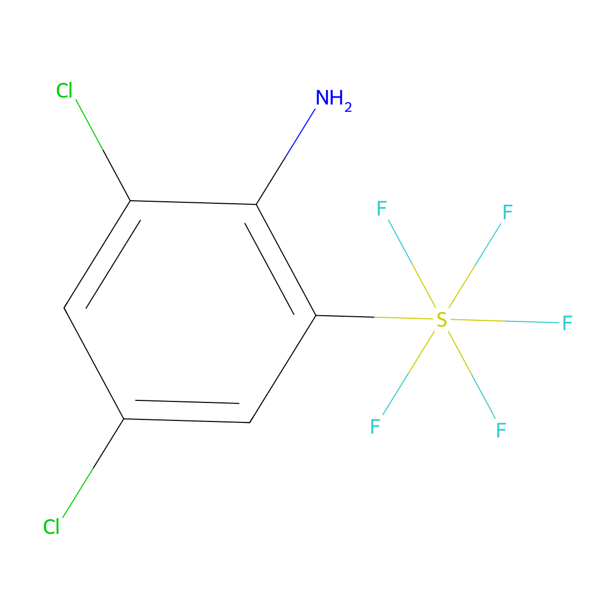 2,4-Dichloro-6-(pentafluorosulfur)aniline molecular structure, CAS 1706446-47-0