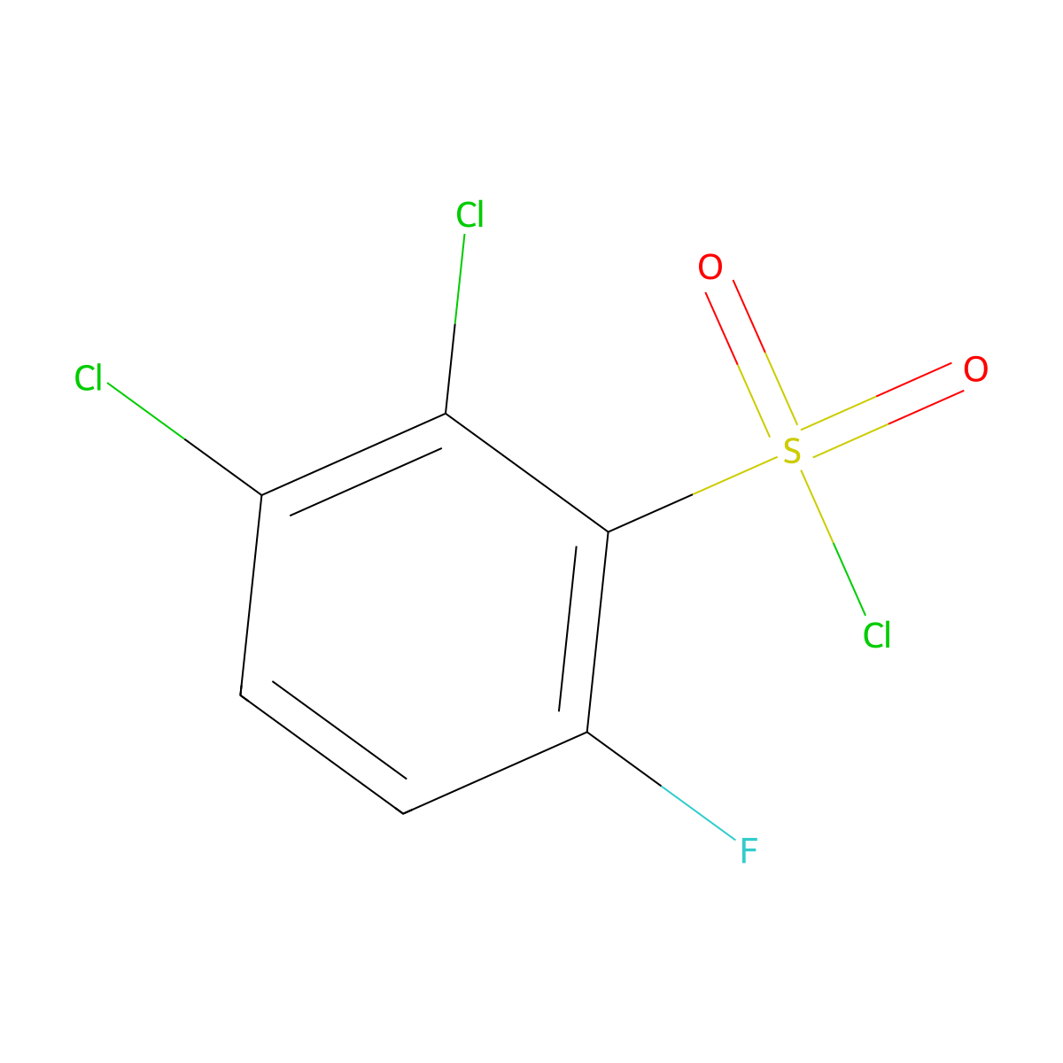 2,3-Dichloro-6-fluorobenzenesulfonyl chloride molecular structure, CAS 1706446-66-3