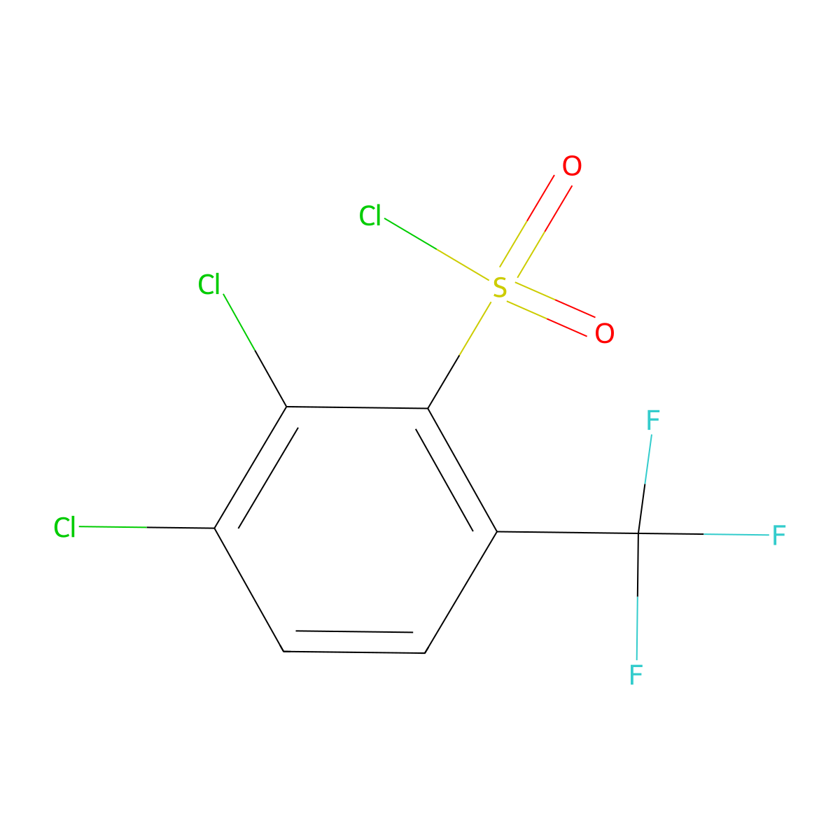2,3-Dichloro-6-(trifluoromethyl)benzenesulfonyl chloride molecular structure, CAS 1706446-71-0
