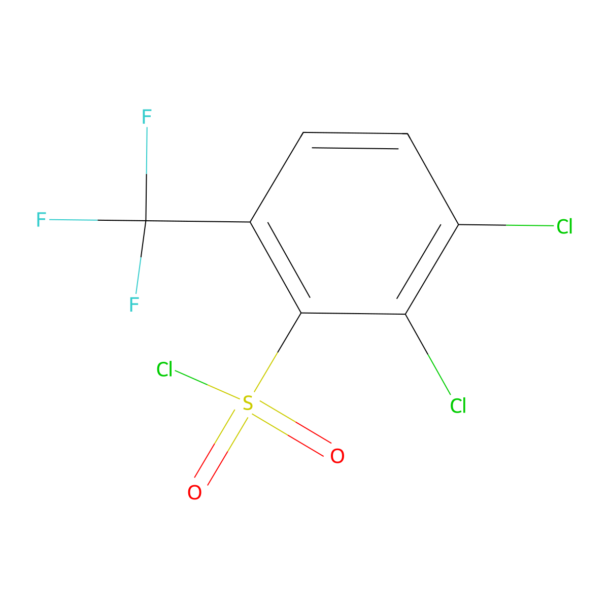 2,3-Dichloro-6-(trifluoromethyl)benzenesulfonyl chloride molecular structure, CAS 1706446-71-0