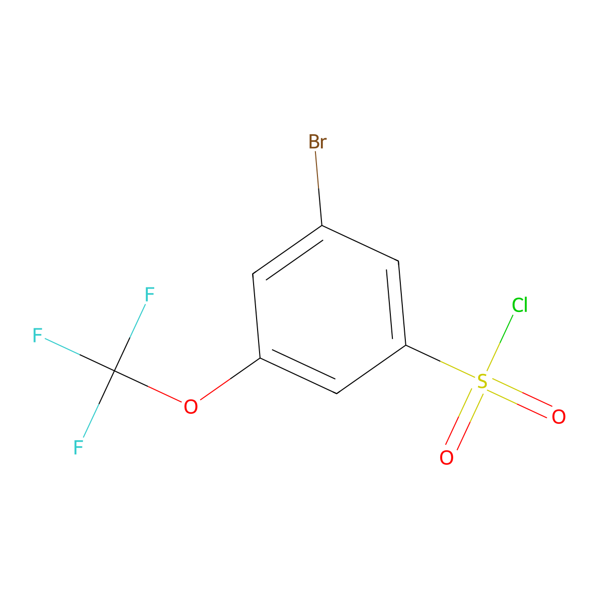 3-Bromo-5-(trifluoromethoxy)benzenesulfonyl chloride molecular structure, CAS 1706446-78-7