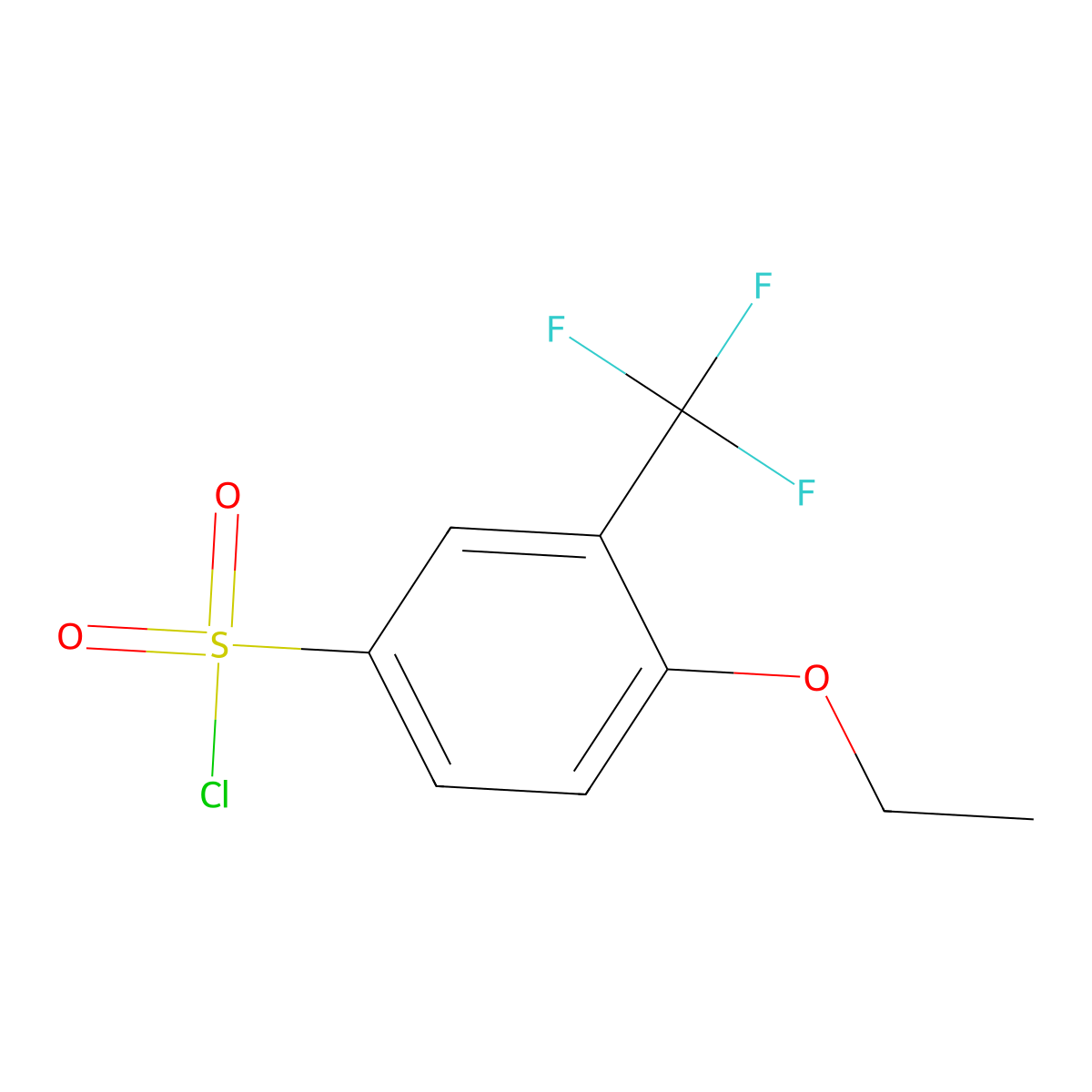 4-Ethoxy-3-(trifluoromethyl)benzenesulfonyl chloride molecular structure, CAS 1706446-86-7
