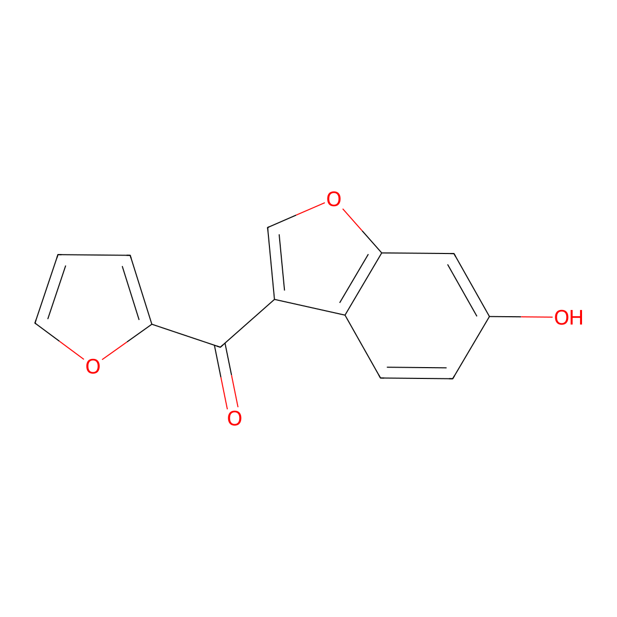 Furan-2-yl(6-hydroxybenzofuran-3-yl)methanone molecular structure, CAS 1706446-90-3
