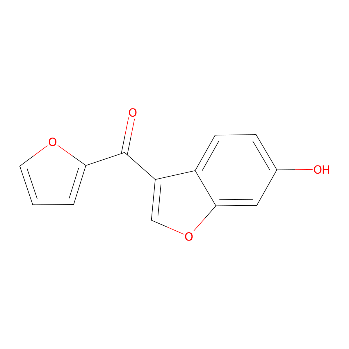 Furan-2-yl(6-hydroxybenzofuran-3-yl)methanone molecular structure, CAS 1706446-90-3