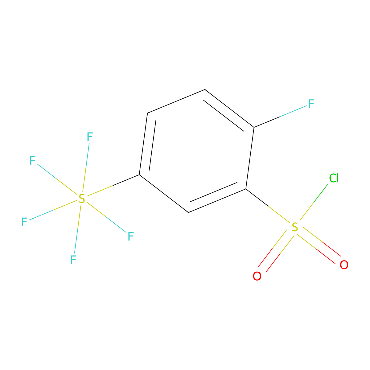 2-Fluoro-5-(pentafluorosulfur)-benzenesulfonyl chloride molecular structure, CAS 1706447-01-9
