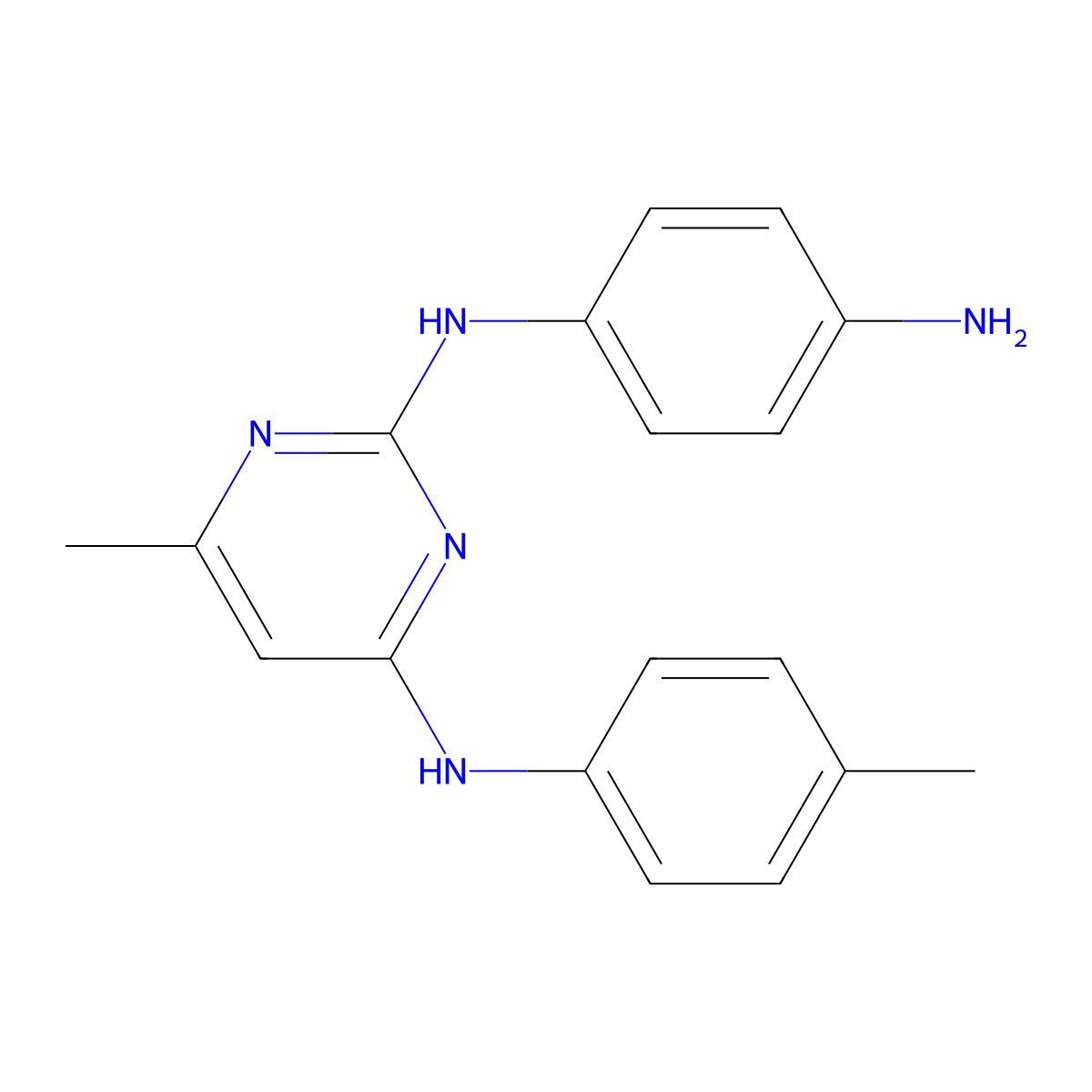 N2-(4-aminophenyl)-6-methyl-N4-(p-tolyl)pyrimidine-2,4-diamine molecular structure, CAS 1706447-28-0