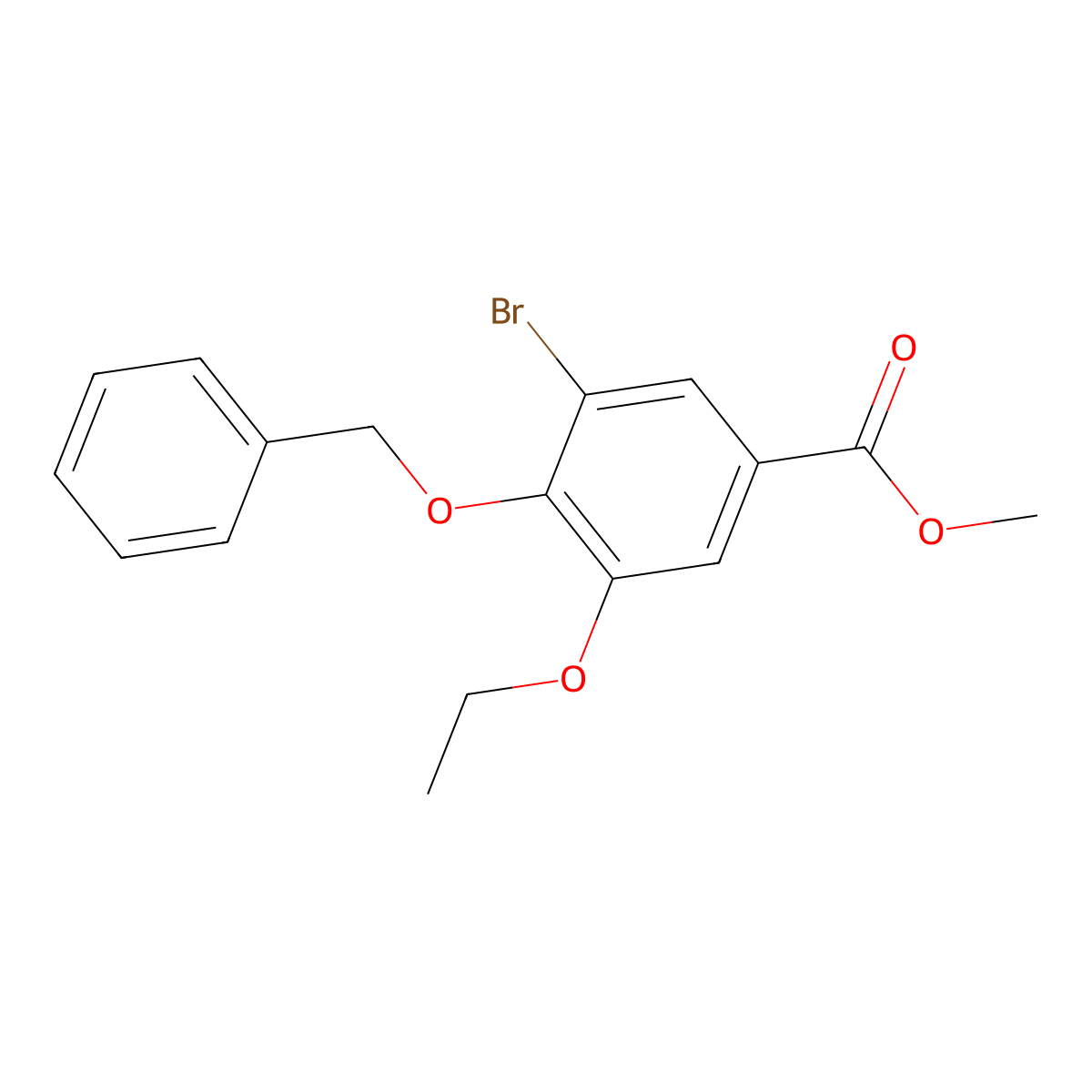 Methyl 4-(benzyloxy)-3-bromo-5-ethoxybenzoate molecular structure, CAS 1706447-46-2
