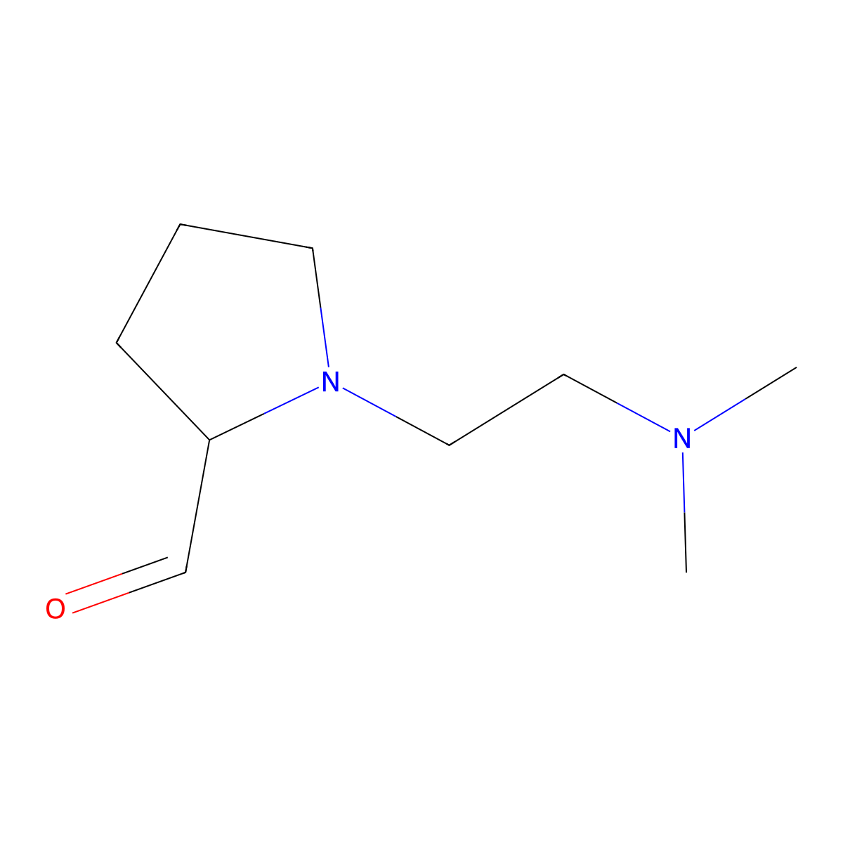 1-(2-(Dimethylamino)ethyl)pyrrolidine-2-carbaldehyde molecular structure, CAS 1706447-84-8