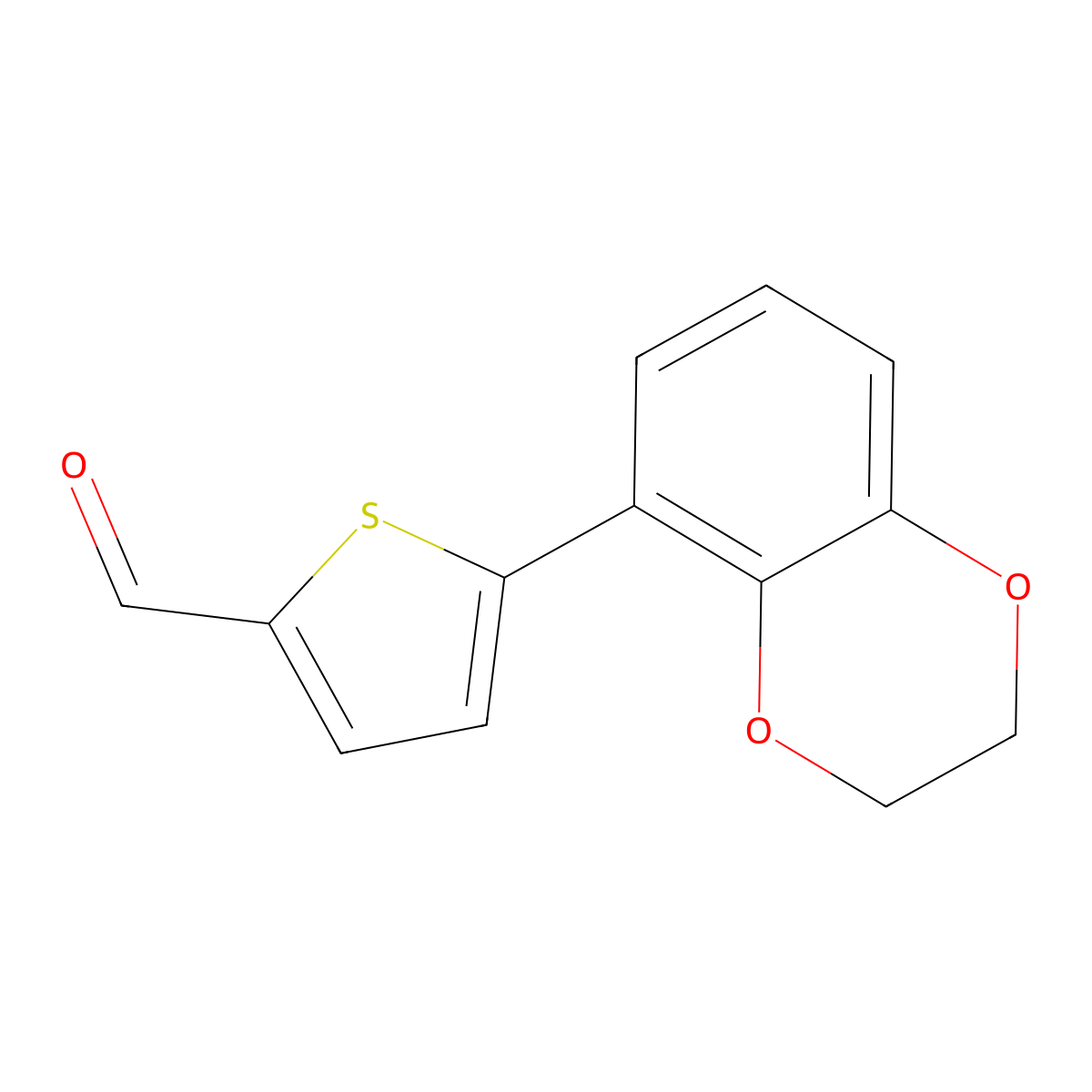 5-(2,3-Dihydrobenzo[b][1,4]dioxin-5-yl)thiophene-2-carbaldehyde molecular structure, CAS 1706447-93-9