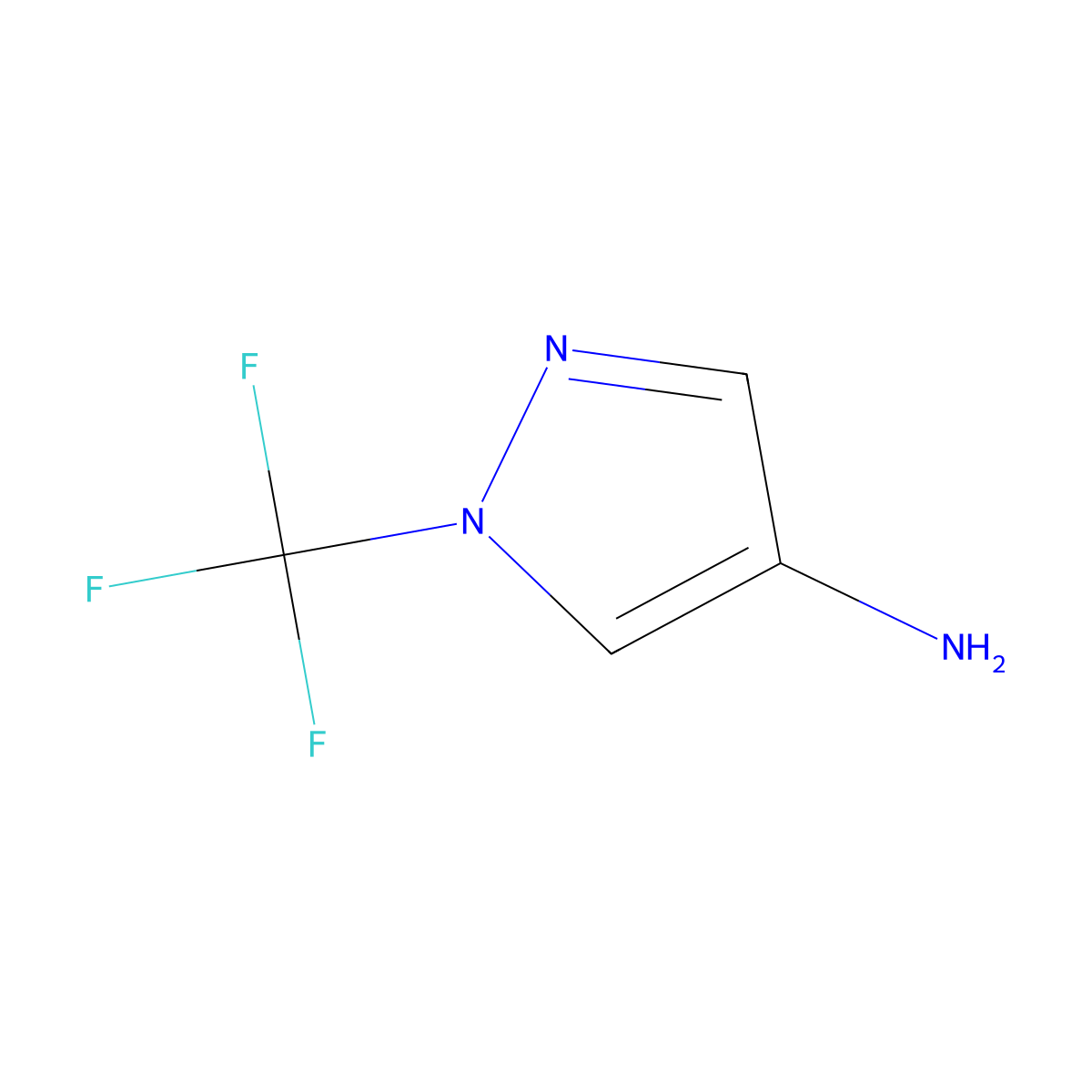 1-(Trifluoromethyl)-1H-pyrazol-4-amine molecular structure, CAS 1706447-99-5